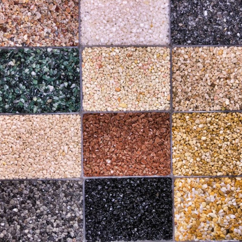 steinteppich farb variationen